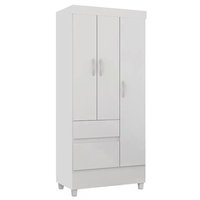 Guarda Roupa Solteiro 03 Portas Wind Branco Rosa Flex Demobile