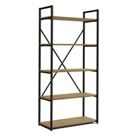 Estante Alta 5 prateleiras 150x72cm Industrial Crome LI006 Freijo Preto Kappesberg