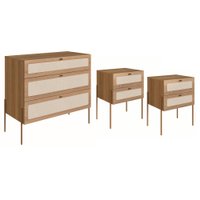 Comoda E 02 Mesas de Cabeceira Palhinha 28934x28933 Linha Oslo Hanover Artesano