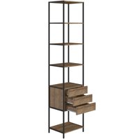Estante 03 Gavetas Steel Quadra 27807 Vermont Preto Fosco Artesano