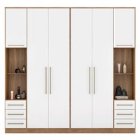 Guarda Roupa Modulado 4 Peças Composição 4 Amendola Branco Demartez