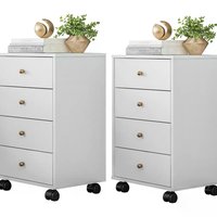 Kit Com 02 Mesa de Cabeceira Presence 9070 Branco Demobile