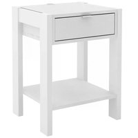Mesa de Cabeceira Com Tomada 1 Gaveta AZ1016 Branco Tecno Mobili