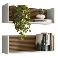 Kit 2 Nichos De Parede 14064 60 cm Off White Cristal Dmad