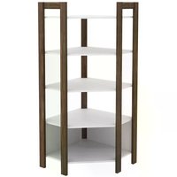 Estante De Canto Closet Multiuso AZ1020 Branco Nogal Tecno Mobili