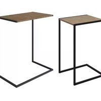 Conjunto 02 Mesas Laterais 27895 Linha Complementos Vermont Preto Fosco Artesano