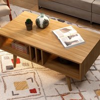 Mesa De Centro 02 Nichos MC2226 Natural Tecno Mobili