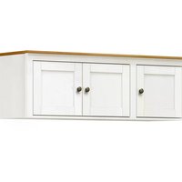 Maleiro 3 Portas Madeira Maciça 9107 Topazio Branco Carvalho FNT