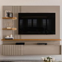 Painel Bancada Suspenso Para TV 65 Polegadas 2861 Fendi Naturale Madetec