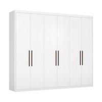 Guarda-Roupas Casal 6 Portas 3 Gavetas Multimóveis CR35195 Branco