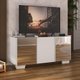 Rack TV até 32 Polegadas com Espelhos 3 Portas Multimóveis MP1079 Branco