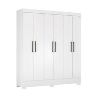 Guarda-Roupas Casal 6 Portas 2 Gavetas Multimóveis CR35188 Branco