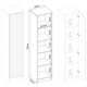 Sapateira 1 Porta com Espelho Multimóveis CR35177 Branco