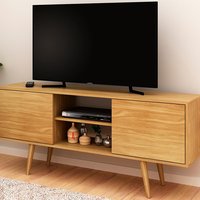 Rack Para TV 55 Polegadas 2 Portas R1464 Natural Tecno Mobili