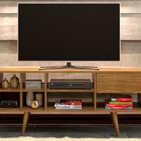 Rack Para TV 55 Polegadas 7 Nichos R1462 Natural Tecno Mobili