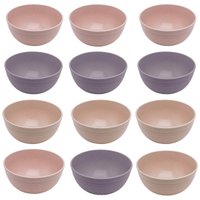 Kit 12 Cumbucas Bowl de Bambu Ecológico Sortido Sobremesa Cereais Frutas Petiscos