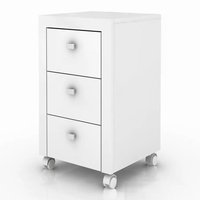 Gaveteiro Para Escritorio 03 Gavetas ME4108 Branco Tecno Mobili