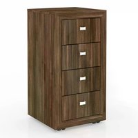 Gaveteiro Para Escritorio 04 Gavetas ME4133 Nogal Tecno Mobili