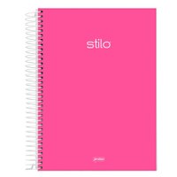 Caderno Stilo Jandaia Pink Neon 1 Matéria 80 Folhas