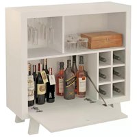 Adega Bar Com Suporte Para Taças AD5002 Branco Tecno Mobili