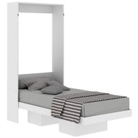 Cama Retratil De Parede Solteiro CM8015 Branco Tecno Mobili