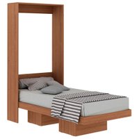 Cama Retratil De Parede Solteiro CM8015 Amendoa Tecno Mobili