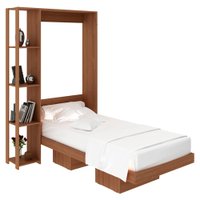 Cama Retratil De Parede Solteiro CM8013 Amendoa Tecno Mobili
