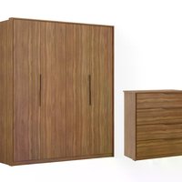 Conjunto Guarda Roupa Atore E Comoda Atria Amendola Demartez