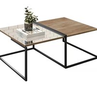 Mesa De Centro Espelhada Estilo Industrial Class Demoliçao Preto Milani Store