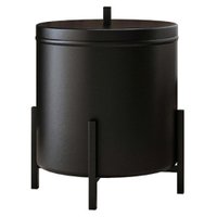 Lixeira 6 L Lovell Aluminio Banheiro Cozinha Lavabo Preto DHom