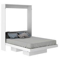 Cama Retratil De Parede Casal CM8016 Branco Tecno Mobili
