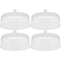 Kit 4 Cúpulas para Prato de Bolo 30cm Tampas Boleira Natural Padaria Confeitaria Lancheria OU
