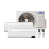 Ar Condicionado Multi Bi Split Samsung Wind Free 18000 BTUs (1x9000 Mais 1x12000) Quente/Frio Inverter 220V