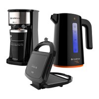 Kit Trio Black Cadence - Cafeteira To Go - Chaleira - Sanduicheira 654220