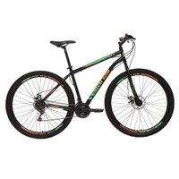 Bicicleta Aro 29 Vellares V40 21 Marchas e Freio a Disco Preto/Laranja/Verde 629743