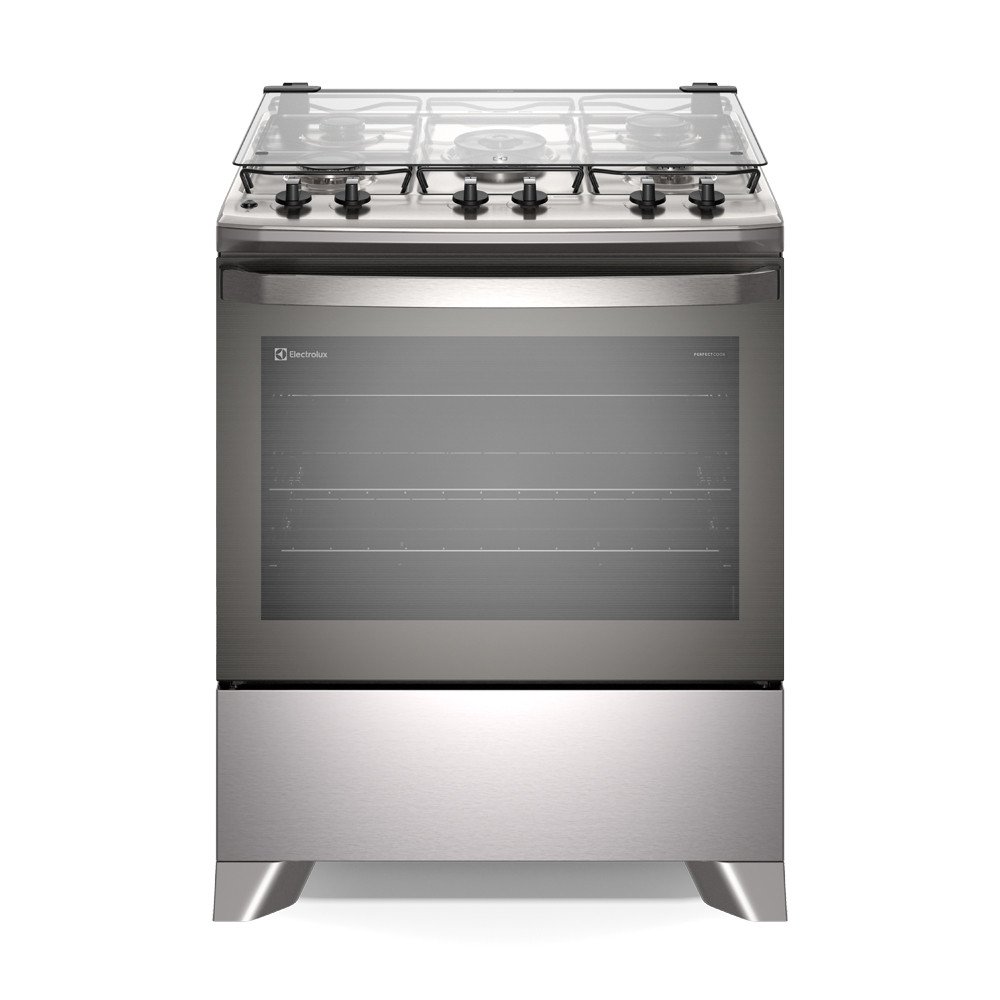 Fogão 5 bocas Electrolux Efficient com Mesa Inox PerfectCook e VaporBake (FE5IC) 669536
