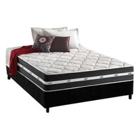 Cama Box Casal: Colchão Molas Anjos Superlastic Classic + Base CRC Courano Black(138x188)