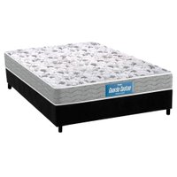 Cama Box Casal: Colchão Ortopédico Probel D45/EP Guarda Costas Próextreme Double Face + Base CRC Suede Black(138x188)