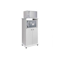 Multiuso de Cozinha Balcão  AM1010 c/ 2 Portas e Nicho p/ Microondas Branco - Movelbento