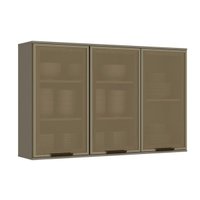 Armário de Cozinha Modulado Connect 3 Portas Vidro 120cm Duna - Henn