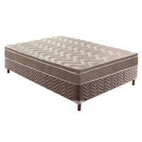 Cama Box Casal: Colchão Espuma Paropas D33/EP Confort Ultra Firme + Base CRC Rústico Brown(138x188)