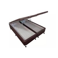 Cama Box Baú Queen Courano Brown New (158x198x35) - Castor