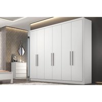 Guarda Roupa Casal 6 Portas e 4 Gavetas Rizon Plus Branco - Novo Horizonte