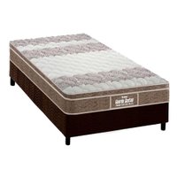 Cama Box Solteiro: Colchão Anatômico Probel D33/EP Guarda Costas Próintense Plus + Base CRC Suede Brown(88x188)
