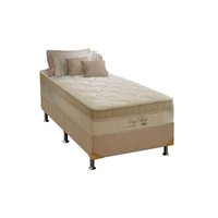 Cama Box Solteiro: Colchão Molas Ensacadas Anjos MasterPocket King Best + Base CRC Suede Clean(88x188)