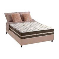 Cama Box Casal: Colchão Molas Anjos Superlastic Classic + Base CRC Suede Clean(138x188)