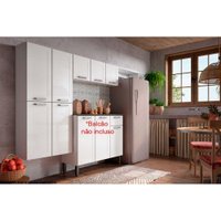 Cozinha Modulada Completa Dona Maria 3 Peças (1 Armário + 1 Paneleiro + 1 Complemento) CPT101 Branco - Bertolini