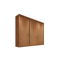 Guarda Roupas 3 Portas de Correr    e 4 Gavetas Diamond Plus Cumaru - Novo Horizonte