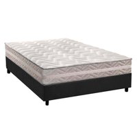 Cama Box Casal: Colchão Ortopédico Paropas D28/AG65 Master + Base CRC Suede Gray(138x188)