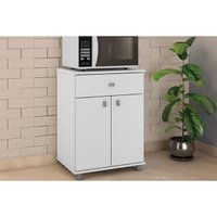Multiuso Quarto Balcão  ASM168 c/ 2 Portas e 1 Gaveta Branco - Movelbento
